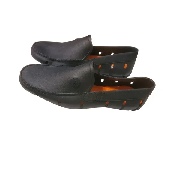 Izod Aqua Boat Shoe Mens Size 8 Black Color EUC Rubber Material - Picture 6 of 13